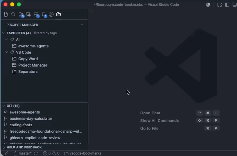 Save Project command screenshot